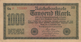 1000 MARK 1922 Stadt BERLIN DEUTSCHLAND Papiergeld Banknote #PL446 - [11] Emissions Locales