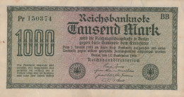 1000 MARK 1922 Stadt BERLIN DEUTSCHLAND Papiergeld Banknote #PL424 - Lokale Ausgaben