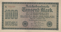 1000 MARK 1922 Stadt BERLIN DEUTSCHLAND Papiergeld Banknote #PL397 - Lokale Ausgaben