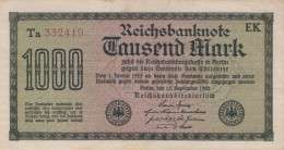 1000 MARK 1922 Stadt BERLIN DEUTSCHLAND Papiergeld Banknote #PL401 - [11] Local Banknote Issues