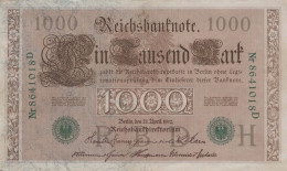 1000 MARK 1910 DEUTSCHLAND Papiergeld Banknote #PL369 - [11] Emissions Locales