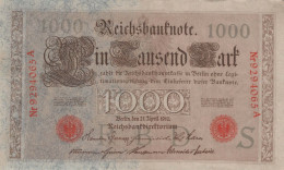 1000 MARK 1910 DEUTSCHLAND Papiergeld Banknote #PL364 - [11] Emisiones Locales