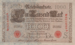 1000 MARK 1910 DEUTSCHLAND Papiergeld Banknote #PL361 - [11] Lokale Uitgaven