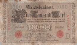 1000 MARK 1910 DEUTSCHLAND Papiergeld Banknote #PL354 - [11] Emissions Locales