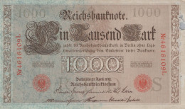 1000 MARK 1910 DEUTSCHLAND Papiergeld Banknote #PL349 - [11] Lokale Uitgaven