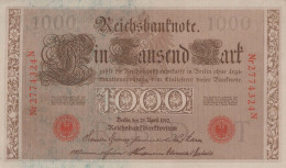 1000 MARK 1910 DEUTSCHLAND Papiergeld Banknote #PL342 - [11] Lokale Uitgaven