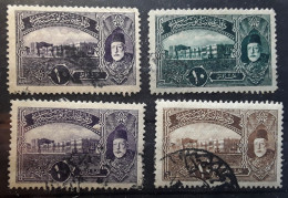 TURKIYE TURQUIE TURKEY 1916 - 1917, Palais Dolma Bagtsche Et Mohammed V, 4 Timbres Yvert No 425 X2, 426,427, O , TB - Usados