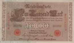 1000 MARK 1910 DEUTSCHLAND Papiergeld Banknote #PL337 - [11] Lokale Uitgaven