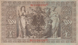 1000 MARK 1910 DEUTSCHLAND Papiergeld Banknote #PL298 - [11] Local Banknote Issues