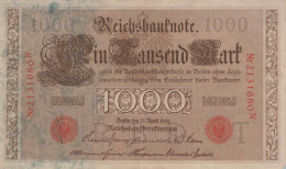 1000 MARK 1910 DEUTSCHLAND Papiergeld Banknote #PL269 - [11] Local Banknote Issues