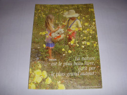 CP CARTE POSTALE MESSAGE ENFANTS Et FLEURS La Nature Est Le Plus Beau... ECRITE - Szenen & Landschaften