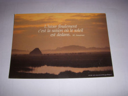 CP CARTE POSTALE MESSAGE COUCHER De SOLEIL L'hiver C'est La Saison... ECRITE - Other & Unclassified