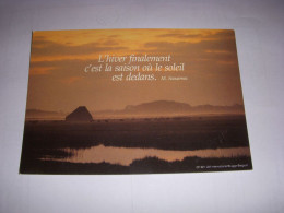 CP CARTE POSTALE MESSAGE COUCHER De SOLEIL L'hiver C'est La Saison... ECRITE - Autres & Non Classés