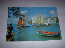 CP CARTE POSTALE MARTINIQUE YOLES RONDES En BAIE Du MARIN - ECRITE En 1977 - Other & Unclassified