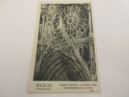 CP CARTE POSTALE MARNE 29 CATHEDRALE De REIMS FACADE COURONNEMENT De La VIERGE   - Reims