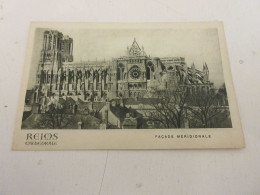 CP CARTE POSTALE MARNE 20 CATHEDRALE De REIMS FACADE MERIDIONALE                 - Reims