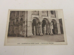 CP CARTE POSTALE LOIRET SAINT BENOIT Sur LOIRE PORCHE De La BASILIQUE - Vierge - Autres & Non Classés