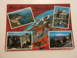 CP CARTE POSTALE ITALIE SICILE ACIREALE SIRACUSA CATANIA TAORMINA Ecrite En 1984 - Sonstige & Ohne Zuordnung