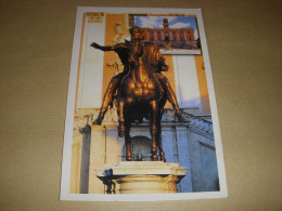 CP CARTE POSTALE ITALIE ROME STATUE De Marc AURELE - VIERGE - Autres Monuments, édifices