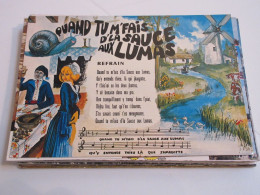 CP CARTE POSTALE ILLUSTREE CHANSON QUAND TU M'FAIS D'LA SAUCE AUX LUMAS - Vierge - Autres & Non Classés