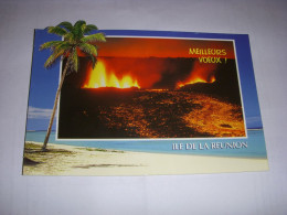 CP CARTE POSTALE ILE De La REUNION ERUPTION A La FOURNAISE - ECRITE - Otros & Sin Clasificación