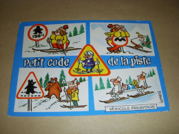 CP CARTE POSTALE HUMOUR SKI PETIT CODE De La PISTE - ECRITE En 1968 - Humour