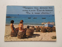 CP CARTE POSTALE HUMOUR MANGEONS BIEN DORMONS BIEN CUITES A POINT                - Humour