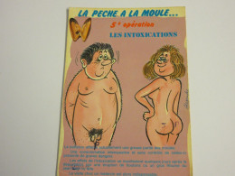 CP CARTE POSTALE HUMOUR La PECHE A La MOULE Les INTOXICATIONS - Ecrite           - Humor