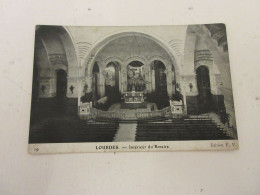 CP CARTE POSTALE HAUTES PYRENEES LOURDES BASILIQUE INTERIEUR Du ROSAIRE         - Lourdes