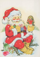 PAPÁ NOEL NAVIDAD Fiesta Vintage Tarjeta Postal CPSM #PAK648.ES - Santa Claus