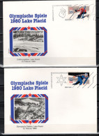 USA 1980 Olympic Games Lake Placid 8 Commemorative Covers Winners - Inverno1980: Lake Placid