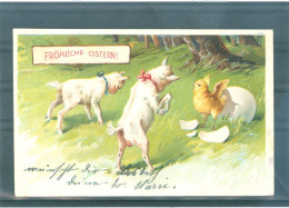 Relief - Gaufrée - Embossed - Prage - Chèvres - BE Précurseur - Easter