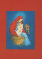 Jungfrau Maria Madonna Jesuskind Weihnachten Religion Vintage Ansichtskarte Postkarte CPSM #PBP933.DE - Virgen Mary & Madonnas