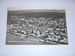 CP CARTE POSTALE SUISSE NEUCHATEL VUE AERIENNE Du PORT - Ecrite - Autres & Non Classés