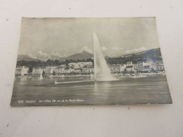 CP CARTE POSTALE SUISSE GENEVE JET D'EAU Et Le MONT BLANC - Ecrite - Andere & Zonder Classificatie