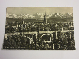 CP CARTE POSTALE SUISSE BERNE VUE GENERALE VILLE Et ALPES - Ecrite En 1954 - Otros & Sin Clasificación