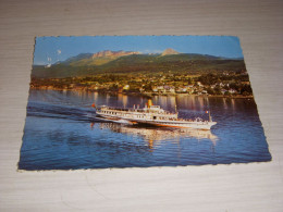 CP CARTE POSTALE SAVOIE Le LAC LEMAN GROS BATEAU La DENT D'OCHE- ECRITE En 1965 - Otros & Sin Clasificación