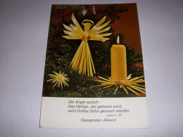 CP CARTE POSTALE RELIGIEUSE CHANDELLE L'Ange A Parle (Lukas) - ECRITE - Autres & Non Classés