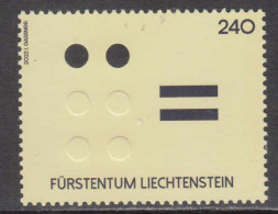 2022 Liechtenstein Equality Equal Rights EMBOSSED CUT OUT Complete Set Of 1 MNH - Nuevos