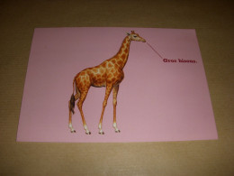 CP CARTE POSTALE PUBLICITE DESSINEE SPRAY Une GIRAFE - VIERGE - Publicité