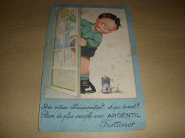 CP CARTE POSTALE PUBLICITE DESSINEE ARGENTIL FROTTINET - ECRITE - Werbepostkarten