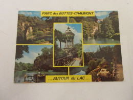 CP CARTE POSTALE PARIS PARC Des BUTTES CHAUMONT AUTOUR Du LAC - Vierge - Parks, Gardens