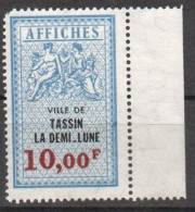 TASSIN LA DEMI LUNE Rhône Taxes Sur Les Affiches Type II Fiscal Fiscaux Affiche Affichage - Stamps