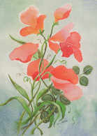 FLEURS Vintage Carte Postale CPSM #PAR318.FR - Flowers