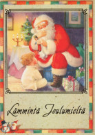 PÈRE NOËL ENFANT NOËL Fêtes Voeux Vintage Carte Postale CPSM #PAK229.FR - Santa Claus