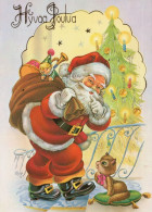 PÈRE NOËL NOËL Fêtes Voeux Vintage Carte Postale CPSM #PAJ600.FR - Santa Claus