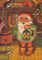 PAPÁ NOEL Feliz Año Navidad Vintage Tarjeta Postal CPSM #PBL246.ES - Santa Claus