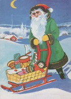 PAPÁ NOEL Feliz Año Navidad Vintage Tarjeta Postal CPSM #PBL308.ES - Kerstman