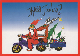 PAPÁ NOEL Feliz Año Navidad Vintage Tarjeta Postal CPSM #PBB120.ES - Santa Claus
