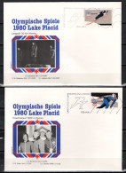 USA 1980 Olympic Games Lake Placid 8 Commemorative Covers Winners - Inverno1980: Lake Placid